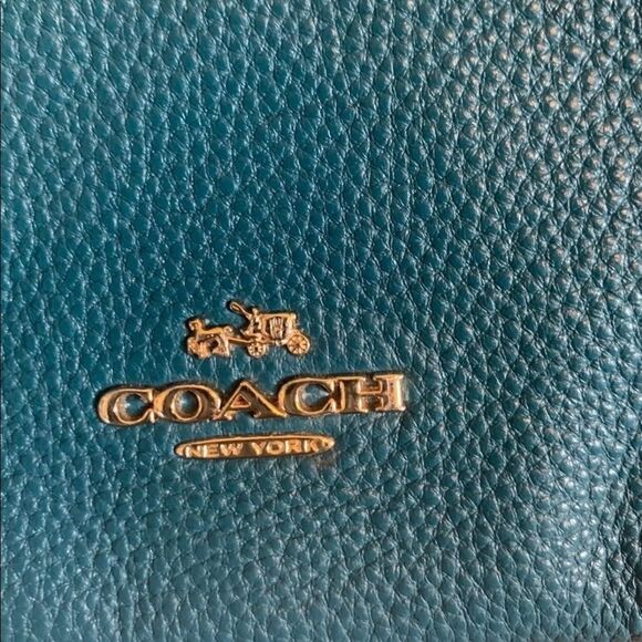 COACH  Horse & Carriage Green Handbag Purse - Picture 3 of 16